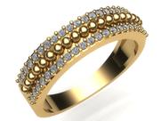 Anel Bola Prata 950 Banhado A Ouro Com Zirconia