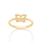 Anel borboleta 18k com zircônias BRANCO 512982 Rommanel