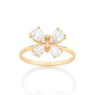 Anel Borboleta Rommanel Fol. Ouro com Zircônia 513273 513279