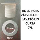 Anel Borracha de Vedação Branca para Válvula de Pia e Lavatório LONGA 7/8 CURTA 7/8 TANQUE 1.1/4