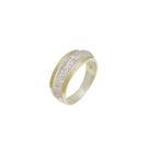 Anel Brinco Conjunto de Prata 925 com Aplique Ouro 14k Lily