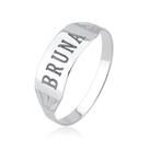 ANEL CHAPA CHAPINHA ADULTO COM NOME OURO BRANCO 18K R35 Tamanho:30Cor:Dourado