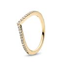 Anel Chevron Brilhante em Prata 925 com Banho Ouro 18k Zircônias Anel Chevron Brilhante em Prata 925 com Banho Ouro 18k Zircônias