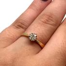 Anel Chuveiro 7 Diamantes Brancos Ouro amarelo 18K 24322 K500