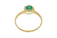 Anel Chuveiro em Ouro Amarelo 18K com Esmeralda 2,50ct e Diamantes 0,06ct Anel Chuveiro em Ouro Amarelo 18K com Esmeralda 2,50ct e Diamantes 0,06ct