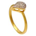 Anel Chuveiro Gota Cravejado de Zircônias Softjoias Folheado em Ouro 18K Anel Chuveiro Gota Cravejado de Zircônias Softjoias Folheado em Ouro 18K