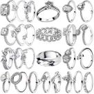 Anel Clássico Feminino Com 70ct De Diamante Imitado Em Prata Esterlina 925 Com Seis Garras