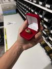 Anel com pedra vermelho Rubi para formatura de Direito