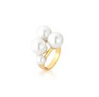 Anel com quatro pérolas shell banhado a ouro Anel com quatro pérolas shell banhado a ouro