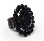 Anel Com Strass Preto