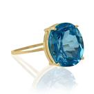 Anel com Topázio Oval em Ouro 18k Anel com Topázio Oval em Ouro 18k