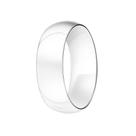 Anel Compromisso Prata 8mm Namoro Luxo Tradicional Anatomica Tungstenio