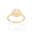 Anel concha banhado a ouro BRANCO 513467 Rommanel