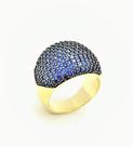 Anel Cravação Pavê Microzirconias Banho Ouro 18k 3066