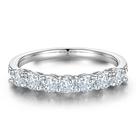 Anel de aniversário MOOSEA Moissanite preenchido com ouro branco 18K