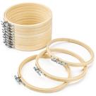 Anel de bordado GIEMSON, círculo de bambu de 15 cm, 12 peças