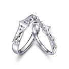 Anel de casal OIDIMS Princess and Knight S925 em prata esterlina Anel de casal OIDIMS Princess and Knight S925 em prata esterlina