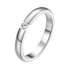 Anel de Casamento Fino de Aço Inoxidável 3mm - VNOX - Unissex