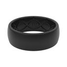 Anel de casamento Groove Life Solid preto/preto de silicone tamanho 9