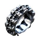 Anel de Caveira Masculino Vintage - Aço Inoxidável 316L - Estilo Punk
