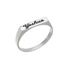 Anel De Chapinha Gravado Yeshua Prata 925 Kl