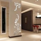 Anel de círculo criativo acrílico espelho adesivos de parede 3d decoração de sala de casa decalques sl