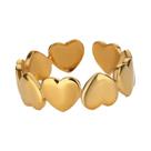 Anel de Coração Ajustável em Aço Inoxidável Dourado - Joia para Casal Anel de Coração Ajustável em Aço Inoxidável Dourado - Joia para Casal