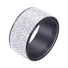 Anel De Cristal De 8 Fileiras Para Mulheres Em Aço Inoxidável, Joias De Casamento Com Cristal Da