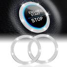 Anel de decoração Car Engine Start Stop LivTee Crystal x2 Anel de decoração Car Engine Start Stop LivTee Crystal x2