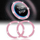 Anel de decoração Car Engine Start Stop LivTee Crystal x2 Anel de decoração Car Engine Start Stop LivTee Crystal x2