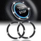 Anel de decoração Car Engine Start Stop LivTee Crystal x2 Anel de decoração Car Engine Start Stop LivTee Crystal x2