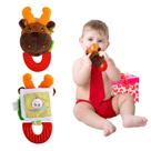 Anel de dentição Wristy Buddy Cute Soft Moose para bebês de 0 a 3 anos