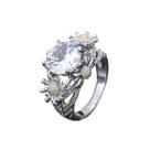 Anel de diamante de girassol de moda europeia e americana