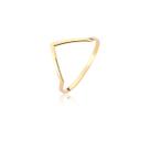 Anel de falange V em ouro puro AMARELO 18k GM456