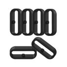 Anel de fixação para Garmin Vivoactive 3/Vivoactive 5/Forerunner 645 245/Venu, Venu2, Venu Sq/Vivomove, Vivomove HR, Vivomove 3/Fenix 6S Fenix 5S Bands, pacote com 6 conectores de silicone, suporte de laço de segurança, preto