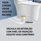 Anel de flange com valvula de retenção vaso sanitário