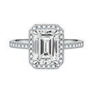 Anel De Luxo Feminino Em Prata Esterlina 925 Com Zircônia Verde Retangular Brilhante Para Festas E