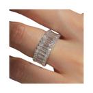 Anel De Moda Oval Em Prata Esterlina 925 Com Zircônia Para Mulheres, Presente De Luxo Para Noivado E