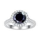 Anel De Moissanite Cinza 1CT Em Prata 925 Para Mulheres, Joias De Moda Para Noivado E Casamento