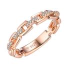 Anel De Moissanite Em Prata Esterlina 925 Com Ouro Rosa Para Mulheres E Homens, Joias Finas Para