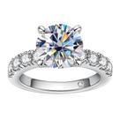 Anel De Noivado De Moissanite 9,5 Mm 3,5Ct prata 925