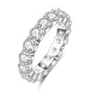 Anel De Noivado De Moissanite Prata Anuclub 4,0 Mm,prata 925
