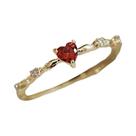 Anel De Noivado Red Love CZ Para Mulheres, Banda Fina, Joia Estética Feminina, Presente De Anel De Noivado Red Love CZ Para Mulheres, Banda Fina, Joia Estética Feminina, Presente De