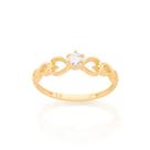 Anel de noivado solitário banhado ouro 3x 24k 18k e 22k feminino 15 anos infinito rommanel zircônia coração 512889 Anel de noivado solitário banhado ouro 3x 24k 18k e 22k feminino 15 anos infinito rommanel zircônia coração 512889