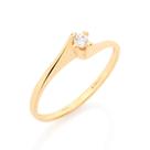 Anel de noivado solitário banhado ouro 3x 24k 18k e 22k ou prata 925 feminino 15 anos rommanel zircônia 510516 310137
