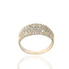 Anel de ouro 18 K Pedras Zirconia .