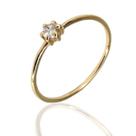 Anel de ouro 18 k Solitario 3 mm .