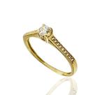 Anel de Ouro 18 k Solitário 4mm