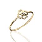 Anel de ouro 18 K Trevo