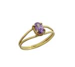 Anel De Ouro 18k Ametista Briolet Presente 15 Anos J25790